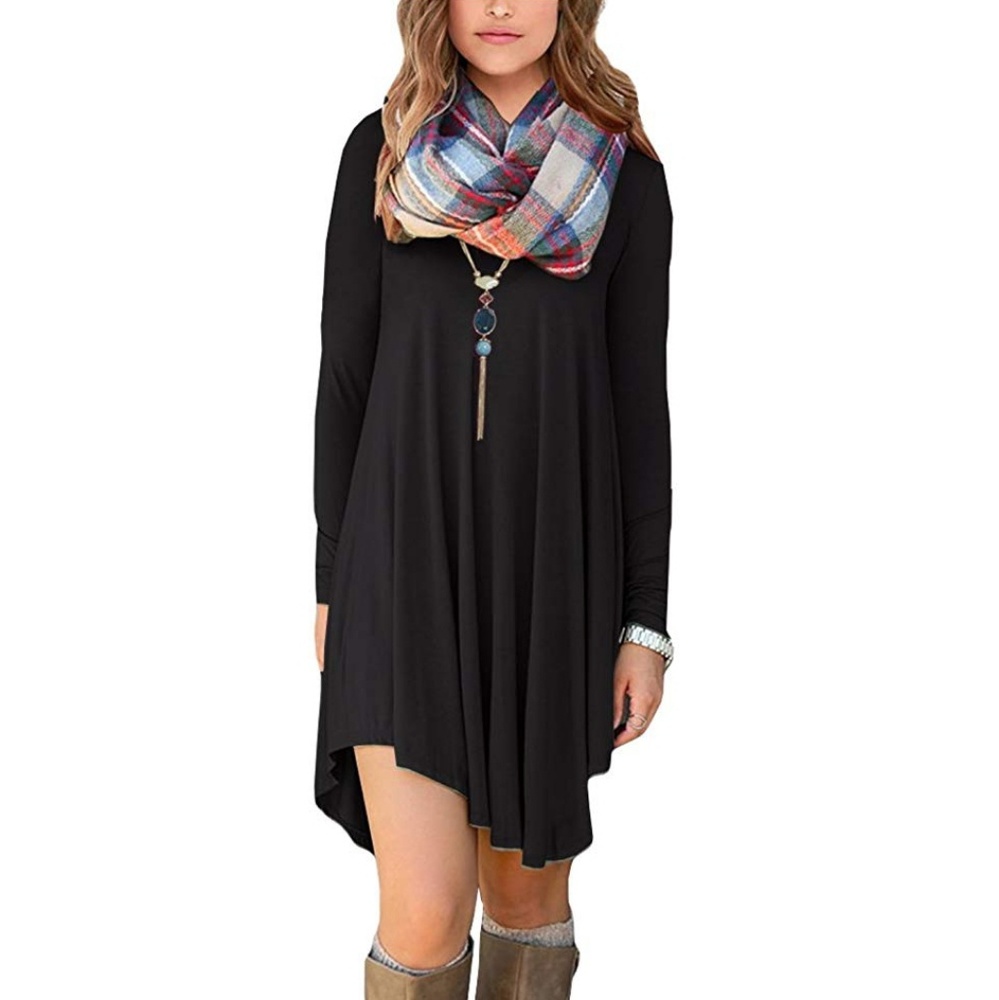 NWT Black Long Sleeve Tunic Long Top Dress